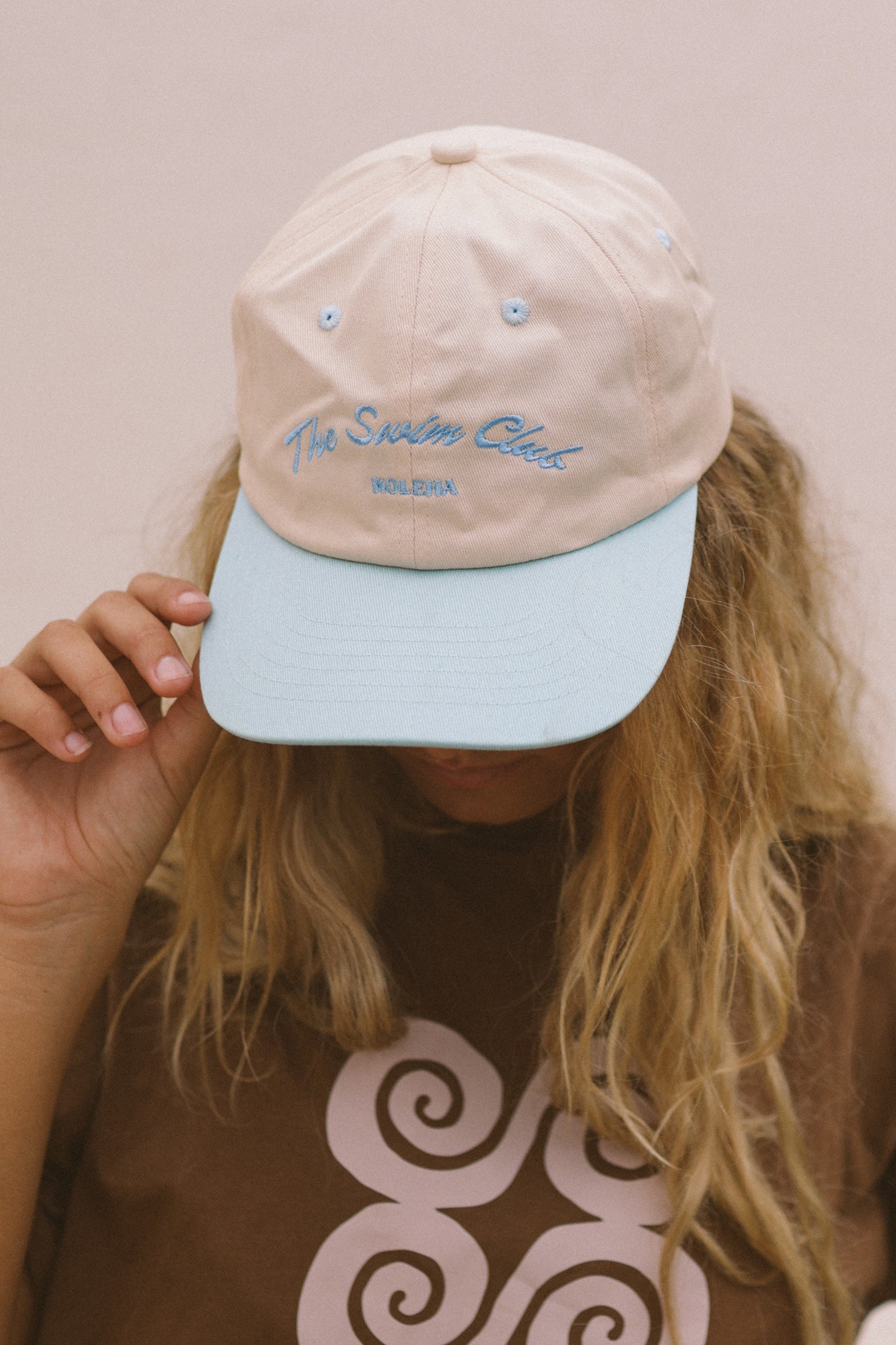 Swim Club Cap - Red & Cream