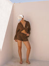Latte Ramie Short