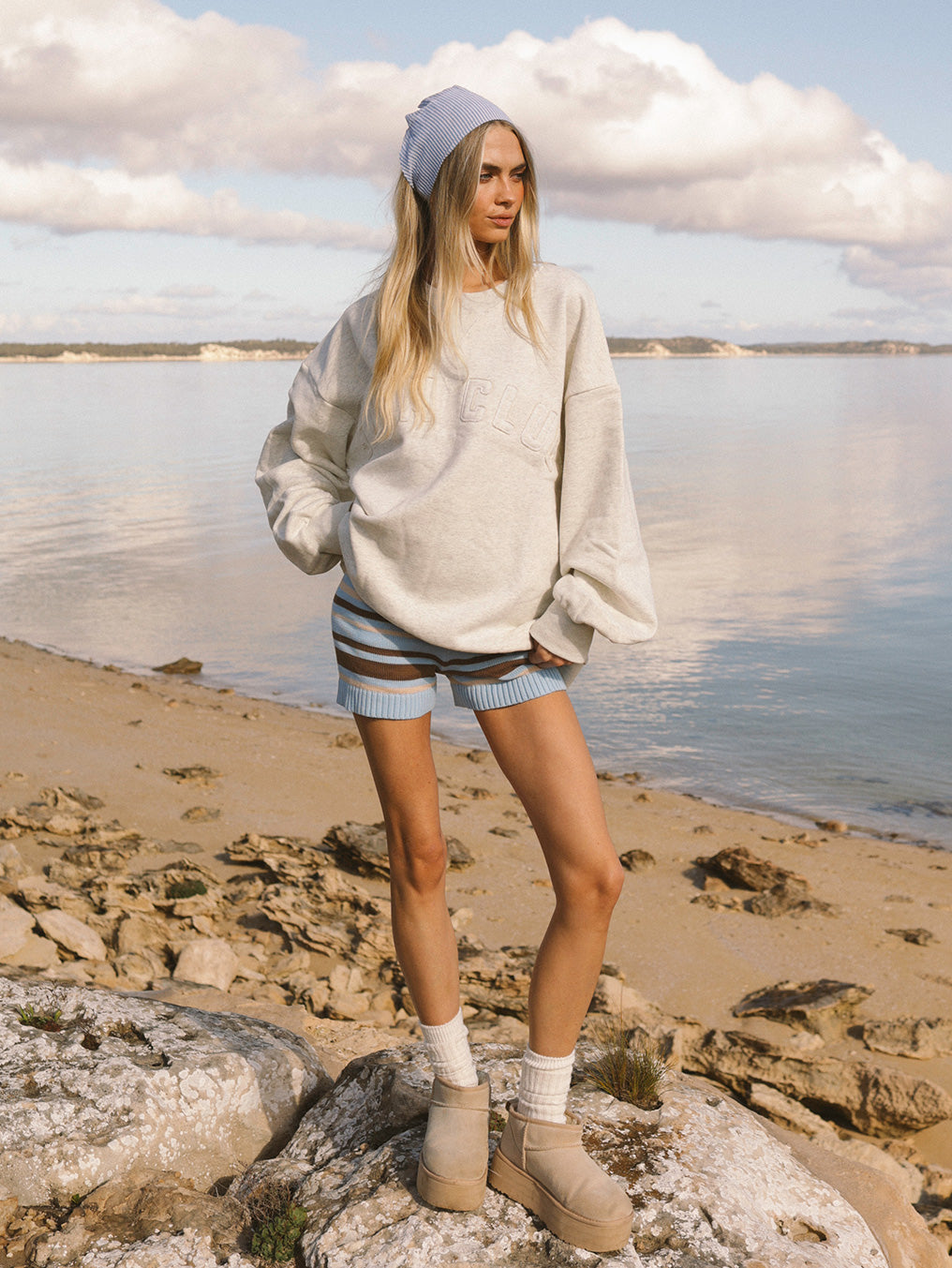 Sails Stripe Knit Short